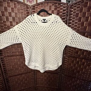 Torrid Cream Open-Knit Sweater